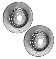SHW Performance Pair Set of 2 Front 375mm Drilled Brake Disc Rotors for Audi RS5