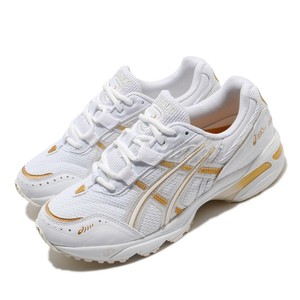 gold asics sneakers