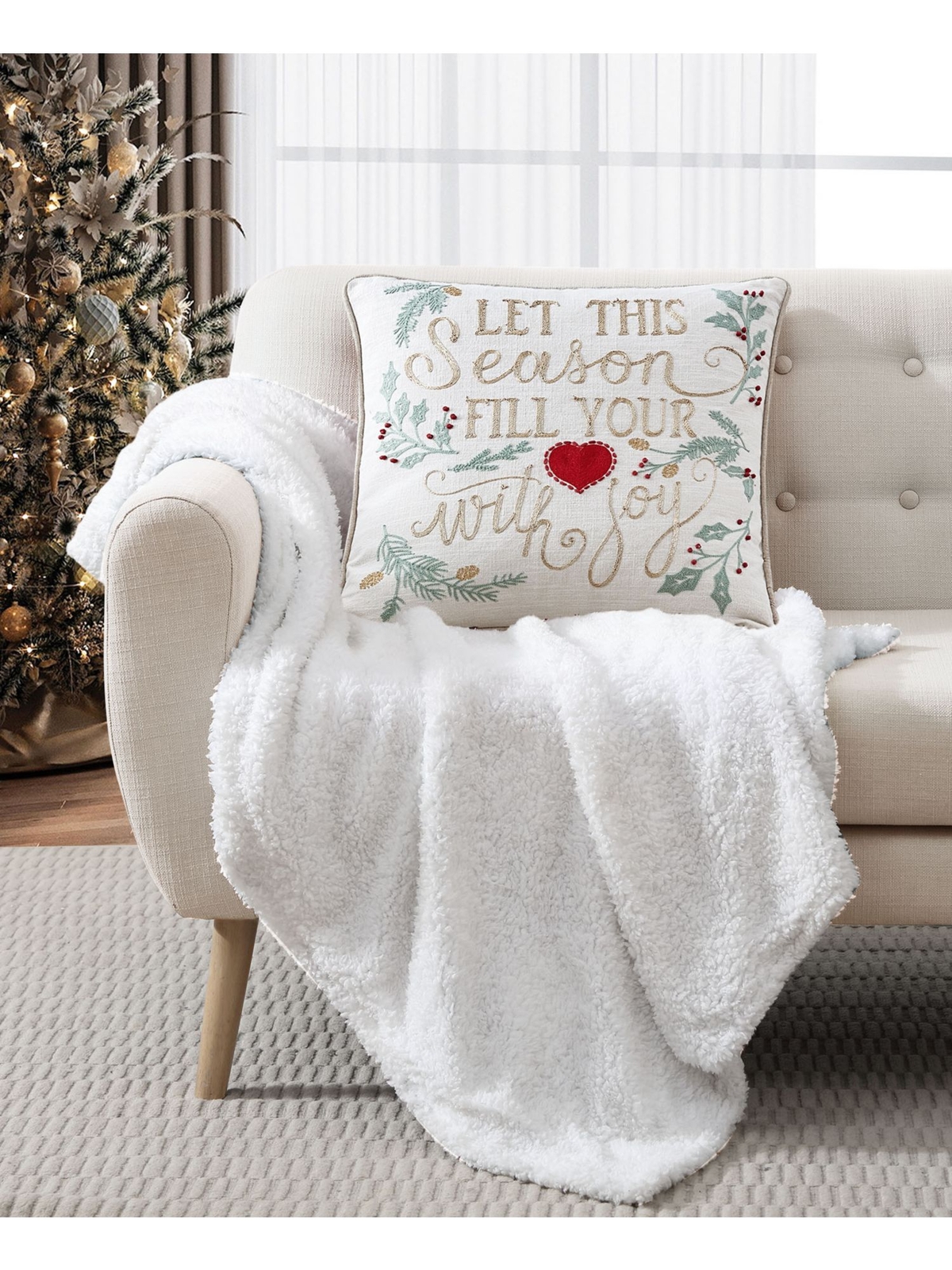 LACOURTE Бежевый с узором 20 x 20 в декоративной подушке