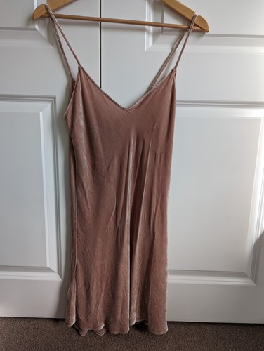 Pink Reformation Velvet Slip Dress Size Small