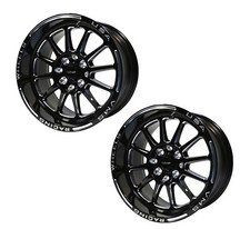 2x Vms Racing Black Hawk Polished Drag Rims Wheels 15x8 4x114.3 20 Et Vwbh001