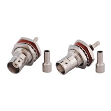 10pcs BNC Jack Female nut bulkhead o-ring Crimp RG316 RG174 cable RF connector