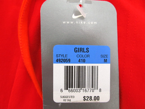 Vtg Y2K NIKE Sweatpants Youth Girls Medium Orange Stretch Flared Leg Activewear - Picture 2 of 12