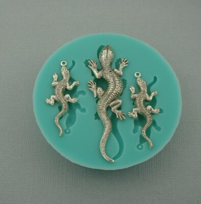 Lizards Set Flexible Silicone Mold  for Crafts,Jewelry,Resin,Polymer Clay.