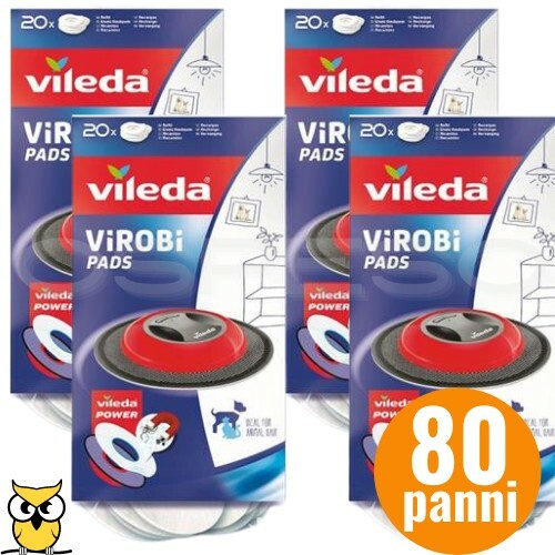 VILEDA VIROBI 80 PANNI DI RICAMBIO PER ROBOT CATTURA POLVERE ASPIRAPOLVERE  | eBay
