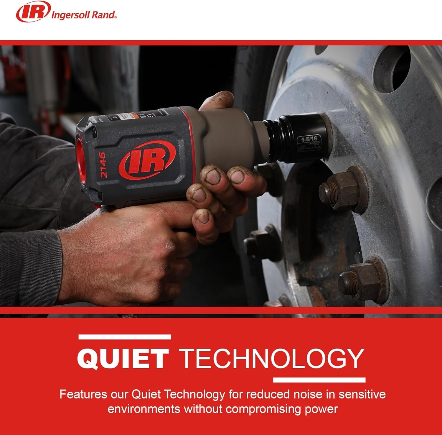 2146Q1MAX 3/4-Inch-Drive Air Impact Wrench with Quiet Pistol-Grip Design and 2,0