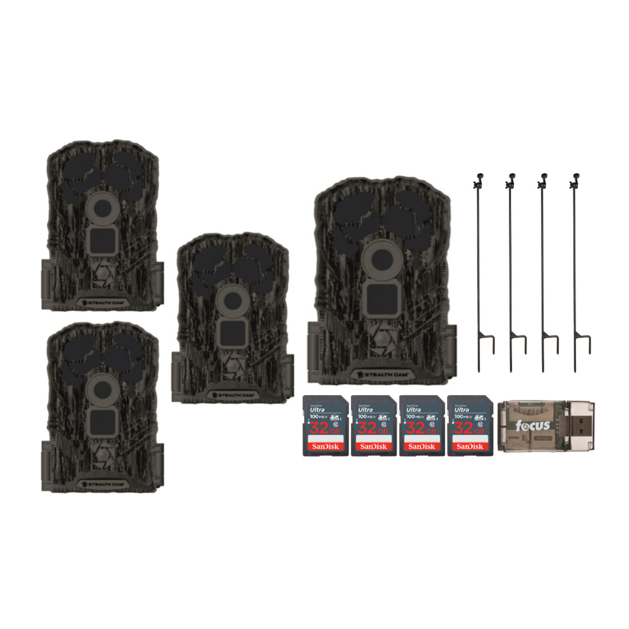 Stealth Cam Browtine 14-Мегапиксельная следящая камера Ground Post Starter Bundle
