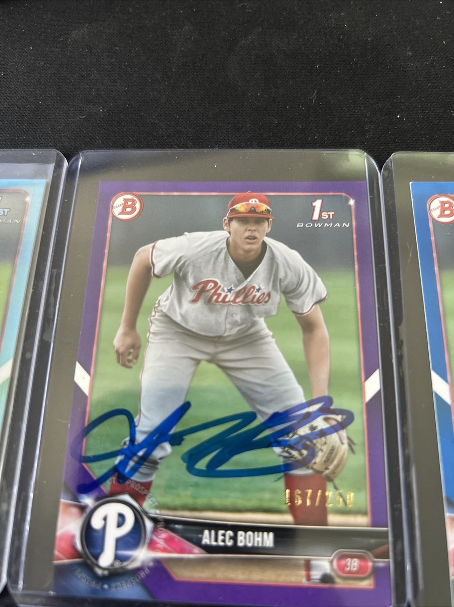 ALEC BOHM 2018 BOWMAN DRAFT Auto Rainbow /499 /402 /250 /150 /99