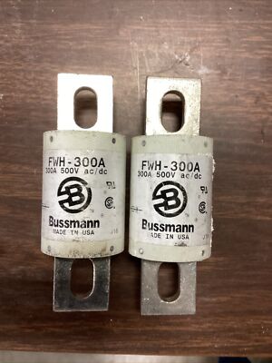 Bussmann FWH-300A 300 Amp 500V Fuse FWH300A, Lot Of 2
