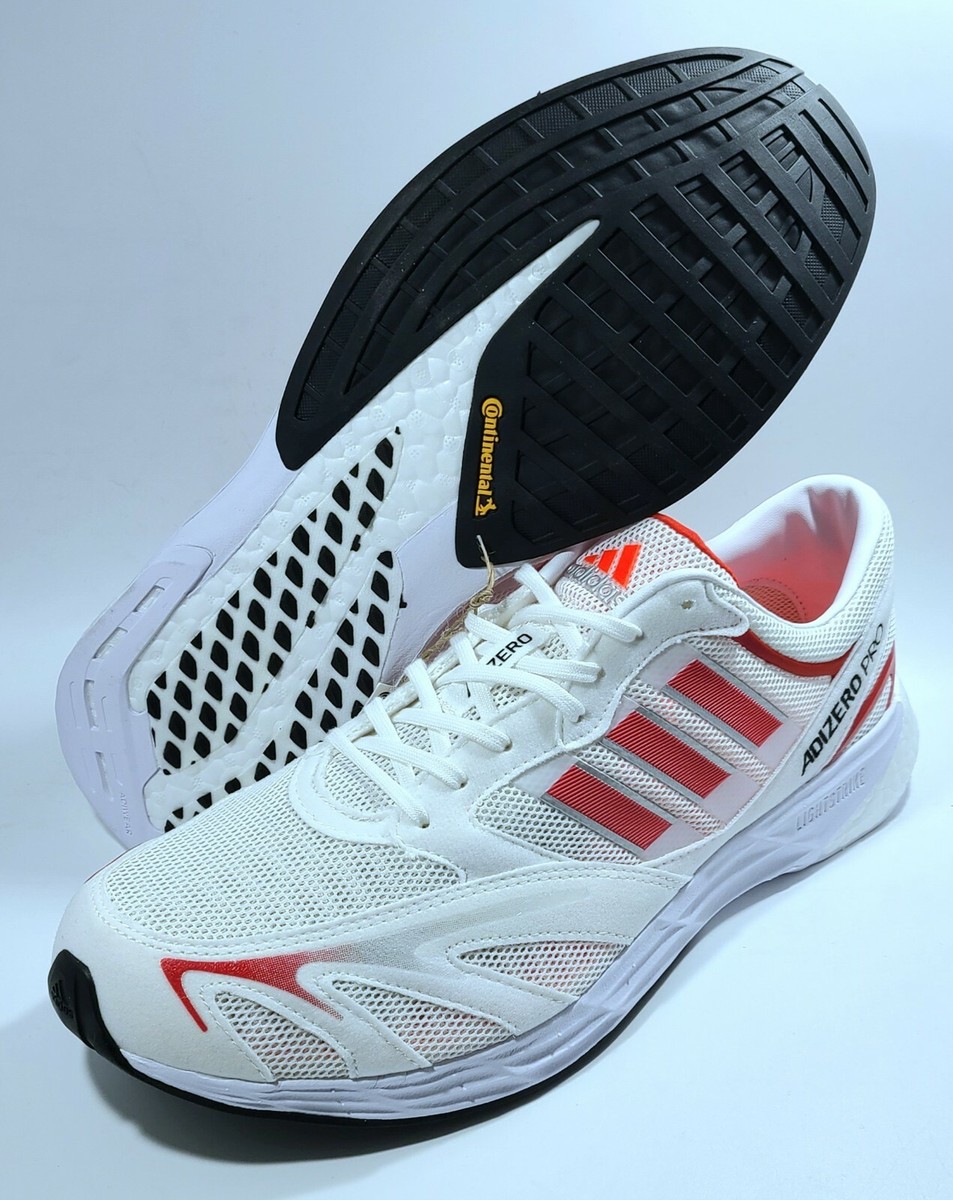 Adidas Adizero Pro DNA V1 Running Shoe Cloud White Solar Red  display picture 1