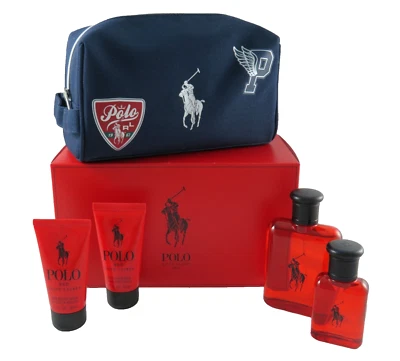 Ralph Lauren Polo Red Set 125+40ml EDT Spray+50ml AS Balm+50ml Duschgel -20%