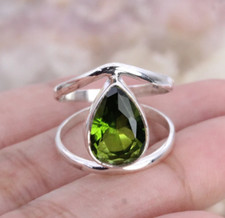 Lovely Peridot Ring Solid 925 Silver Handmade Birthday Gift Ring All Size SR474