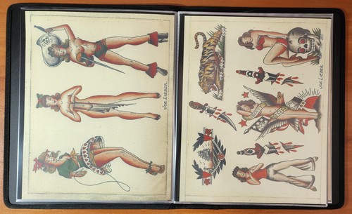 47 Sheets Joe Lieber Traditional Vintage Style Tattoo Flash Portfolio Book NY 2 - Imagen 10 de 24
