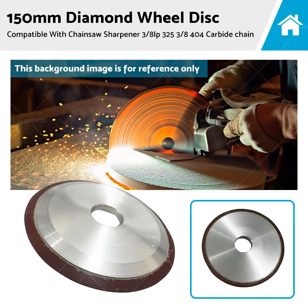 150mm Diamond Wheel Disc for Chainsaw Sharpener Fits 3/8LP 325 3/8 404 Carbide Chains
