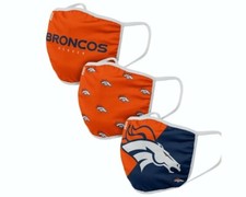 Denver Broncos NFL Football Washable Face Masks 3-pack