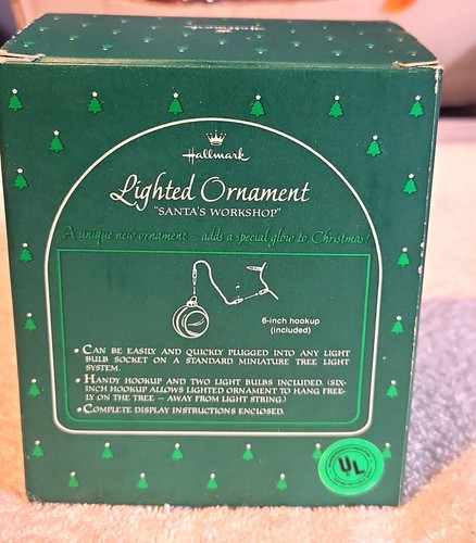 Hallmark Keepsake "Santa's Workshop" Magic Lighted Ornament 1984 MIB WORKS! - Picture 2 of 4