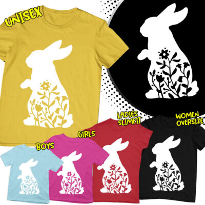 Frohe Ostern süßes T-Shirt Häschen basteln Frühling Festival Familie #ED15