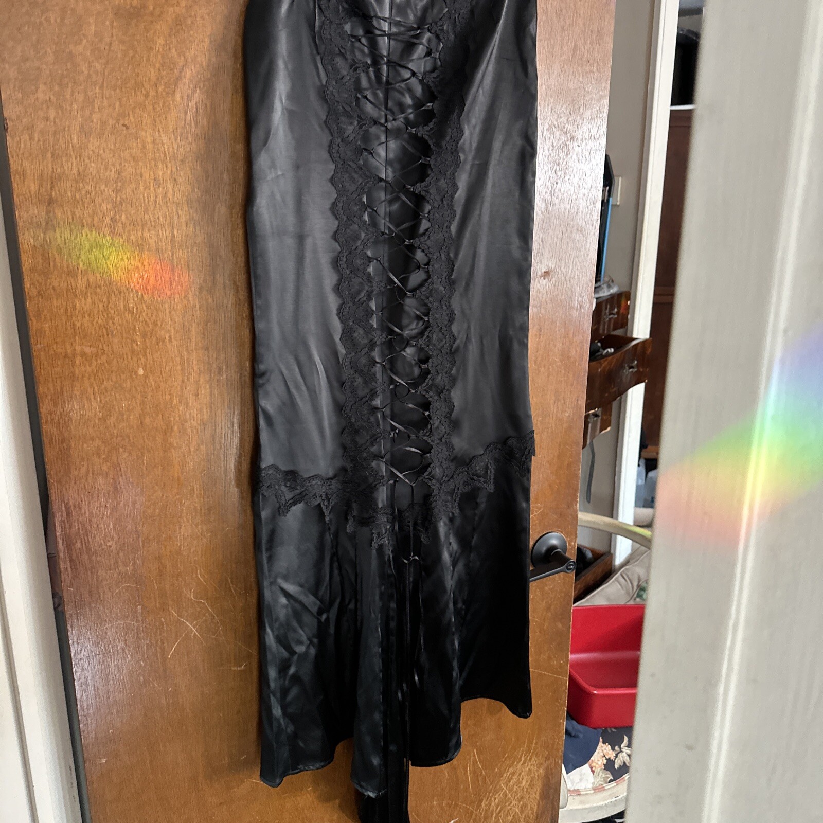 Lip Service Women’s Blacklist Skirt Long Black Large Rare Whimsygoth