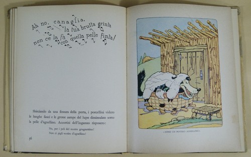 libro illustrato I TRE PORCELLINI - 1935 Edizioni Walt Disney - Mondadori - Foto 8 di 9
