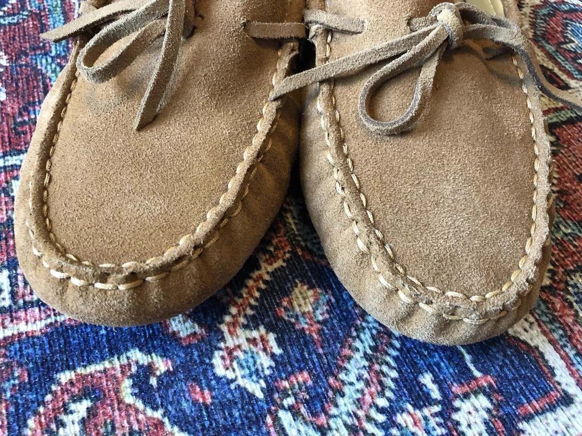 EUC J. Crew Driving Moccasins Brown Sueded Leather Loafer  display picture 3