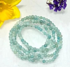 Wholesale Lot 6 Pcs Natural Amazonite 4mm 7.5” Crystal Stretch Bracelet