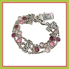 Brighton ELORA GEMS PINK SILVER Bracelet JF5965  MSRP $98 NWT