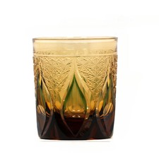 Crystal Whiskey Glass Tumbler Japanese Style Edo Kiriko Glass 9oz Green