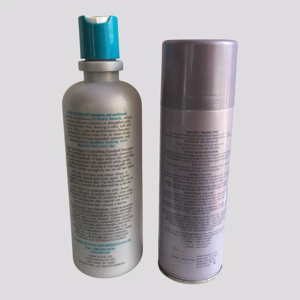 Avon Techniques Tri-Nutriv Controlling Dandruff Shampoo 11oz + Finishing Spray - Image 2 of 4