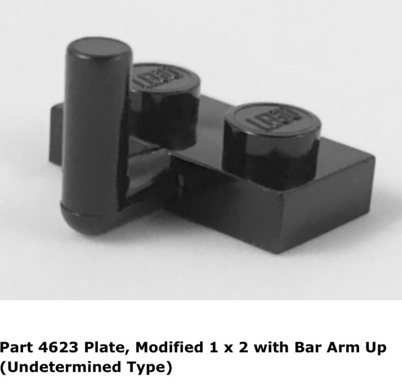 Lego 1x 4423 Black Plate, Modified 1 x 2 with Bar Arm Up 5974 | eBay