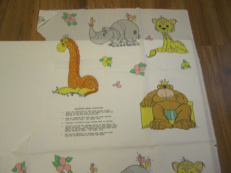 Apliques de tela Precious Moments de colección jirafa mono elefante Foto 4 de 4