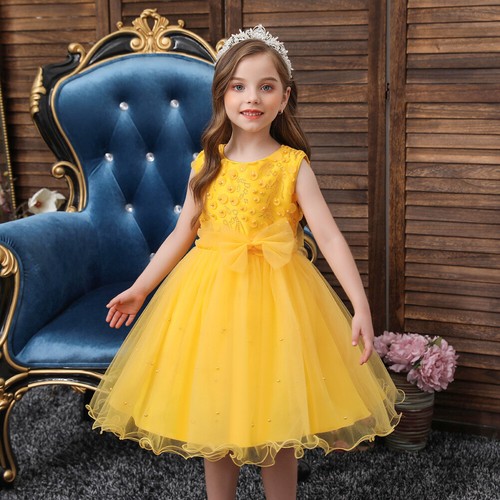 Top New Girl flowers Princess dress baby girls dress for wedding party birthdays - Picture 8 of 33