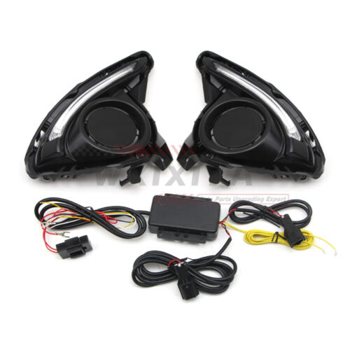 LED Daytime Running Light DRL for Mazda2 Demio 2015-2018 Fog Turn Lamp Indicator - 第 2/11 張圖片