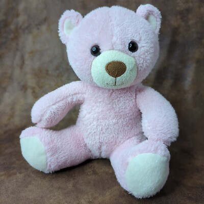 Animal Adventure Pink White Bear Plush 2012 Lovey 8
