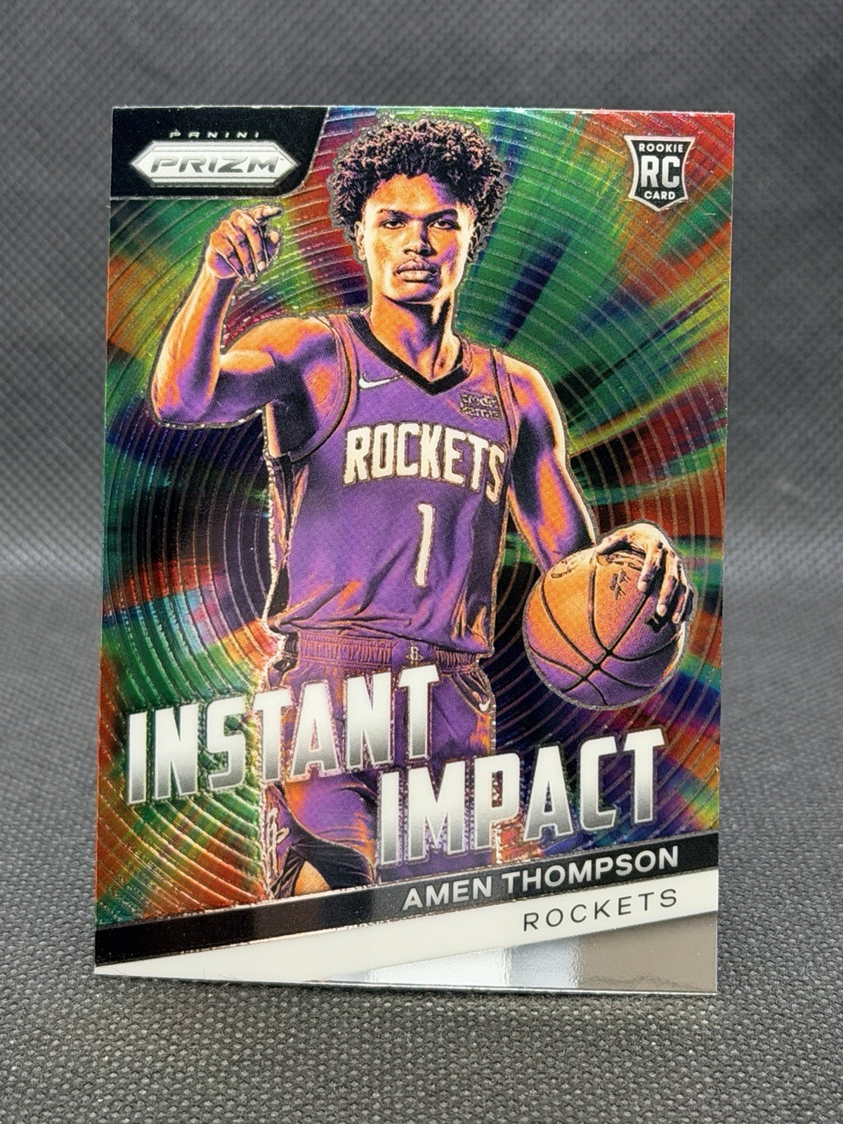 2023-24 Prizm Amen Thompson INSTANT IMPACT ROOKIE #18 Houston Rockets RC