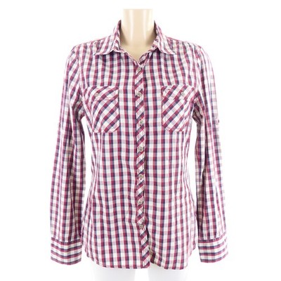 Tommy Hilfiger blouse checked shirt blouse red blue size L 40 