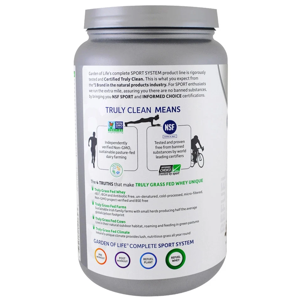 Sport, Certified Grass Fed Whey, Chocolate, 1 lb 7.28 oz (660 g) - Image 3 of 3