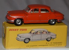 Vintage Dinky No. 547 P.L. 17 Panhard Red Car in Original Box - Diecast