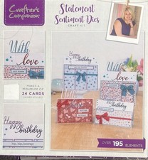 Crafters Companion  41 Statement Sentiments Dies Subscription Craft Box NEW