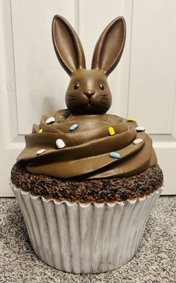 Easter Chocolate Cupcake Rabbit Giant 20  Food Stool Type Decor Figurine