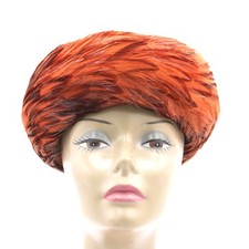 Vintage - CARYNE - New York Autumn Toned Feather Hat - MCM -