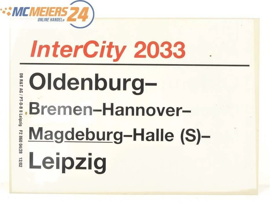 Plaque de circulation des trains E244 plaque de wagon InterCity 2033 Oldenbur... - Photo 1/1