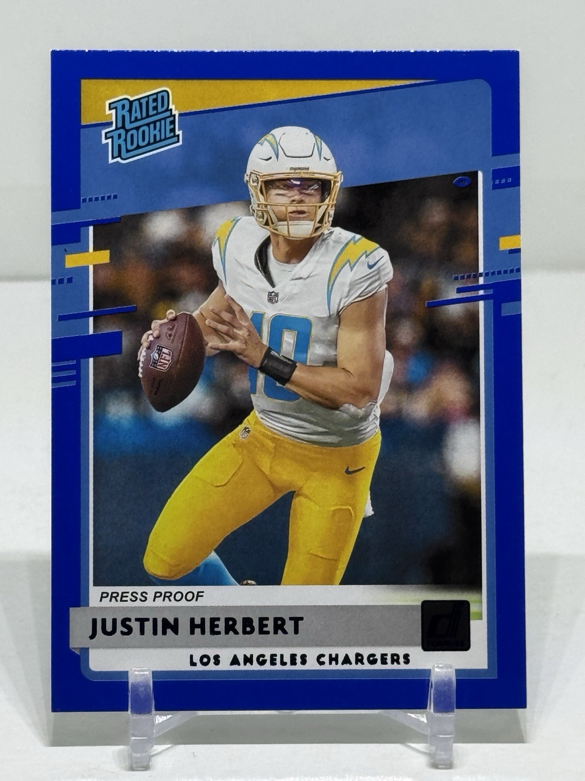 2020 Donruss Rated Rookie Justin Herbert #303 Press Proof Blue RC SHIPS SAME DAY