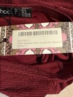 Boohoo Petite Burgundy Strapless Wide-Leg Glitter Jumpsuit Women’s US 4 — photo 4