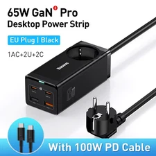 100W Gan3 Pro USB Charger Desktop Power Strip Charging Station Type C PD QC Quic