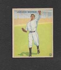 1933 Goudey Big League Chewing Gum - R319 Lefty Gomez #216 Called Vernon on Card