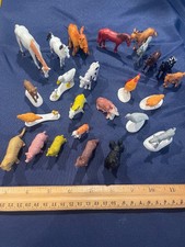 Lot of 26 Mixed Farm Toy Animals Figures / Figurines, horse, dog, pig, vintage