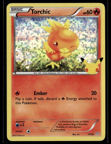 Pokémon TCG McDonald's Collection 2021 Torchic 11/25 Holo Foil NM