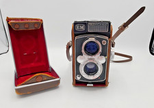 Yashica-Mat EM TLR Film Camera Yashinon 80mm f3.5 Lens w/ Case Japan