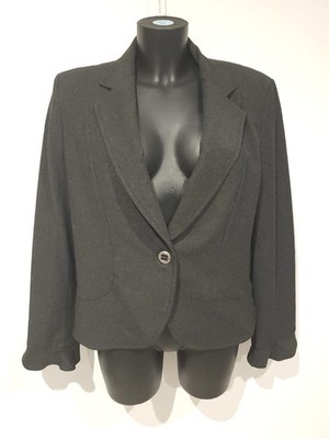 Marks And Spencer Blazer Size UK 18 Grey Jacket Long Sleeve New With Tags