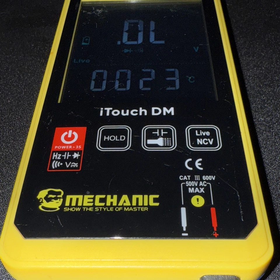 Multímetro Digital MECHANIC iTouch DM - Pantalla Táctil Inteligente Medidor de Rango Automático Foto 4 de 4